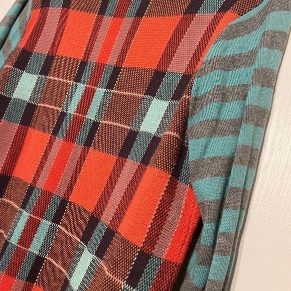 Matilda Jane plaid Cardigan Sweater w/fringe detail size medium - Picture 7 of 9